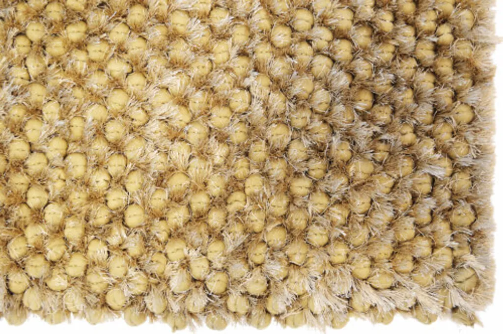 Tapis de Salon à Mèches Longues Shaggy Rasgula Champagne 130x190