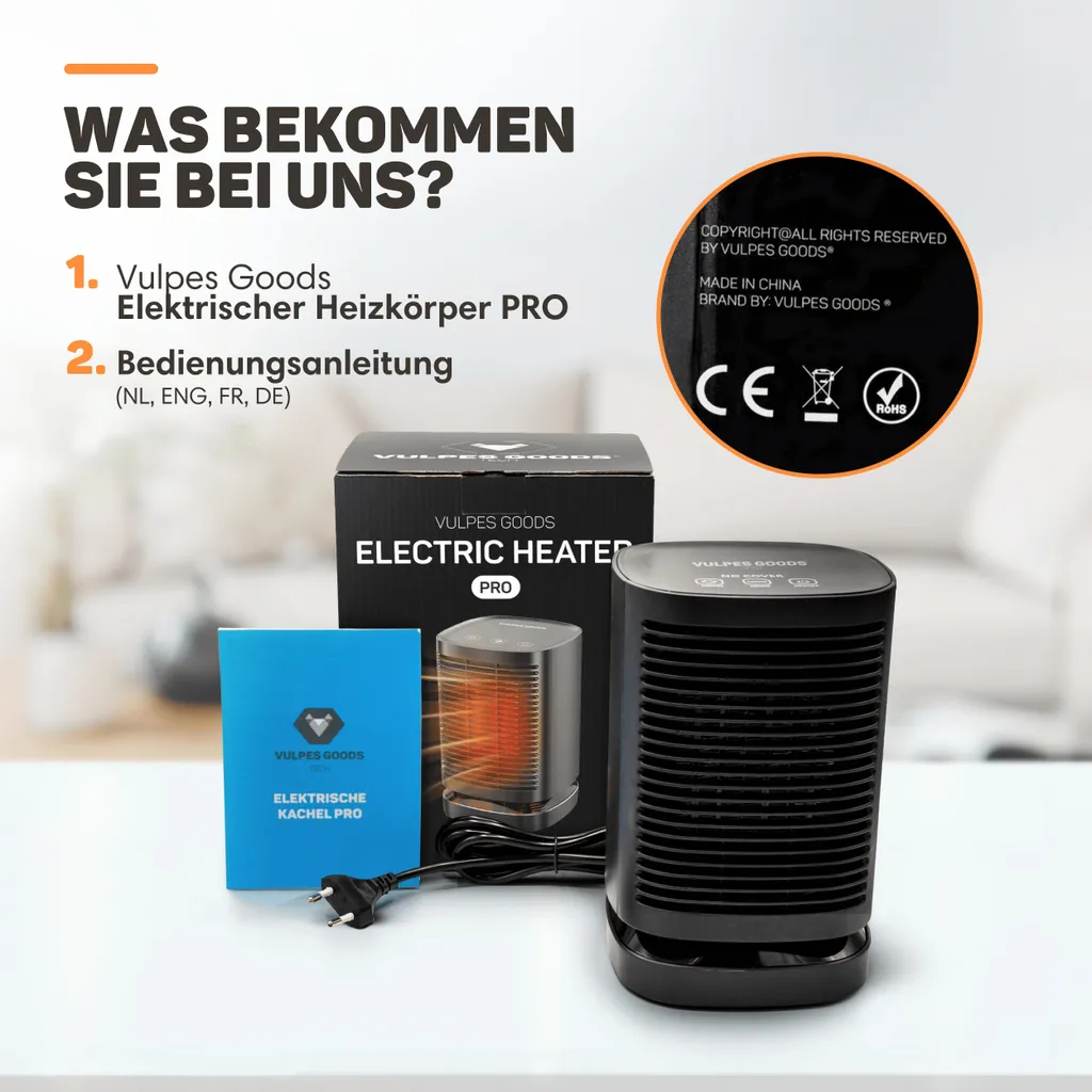 Chauffage d'appoint électrique en céramique 950W avec oscillation 70° - 12