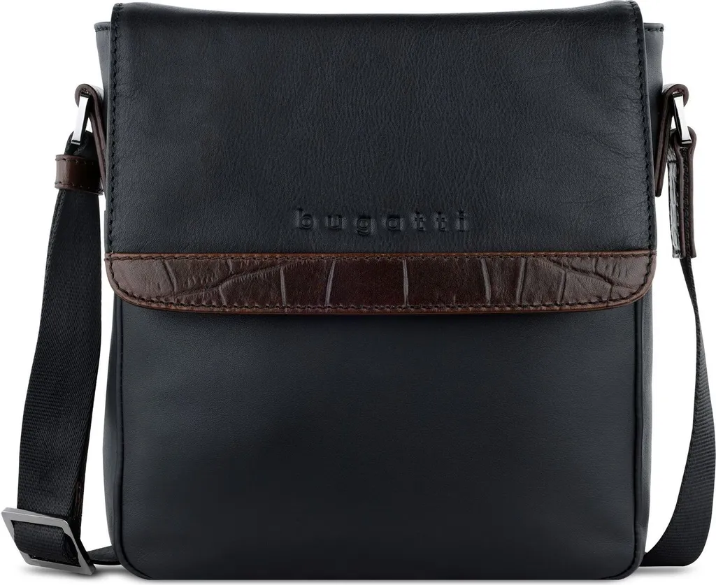 Sac bandoulière bugatti Corso DeLuxe noir idéal pour travail et voyage