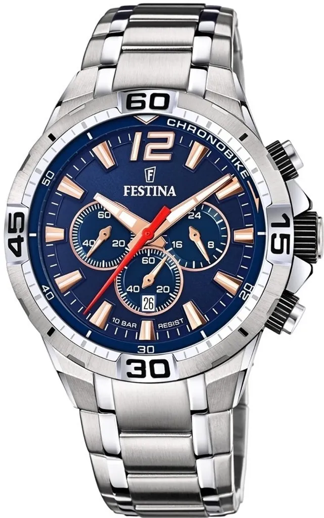 Montre Festina F20522/4 Chrono Bike Homme Quartz en Acier Inoxydable