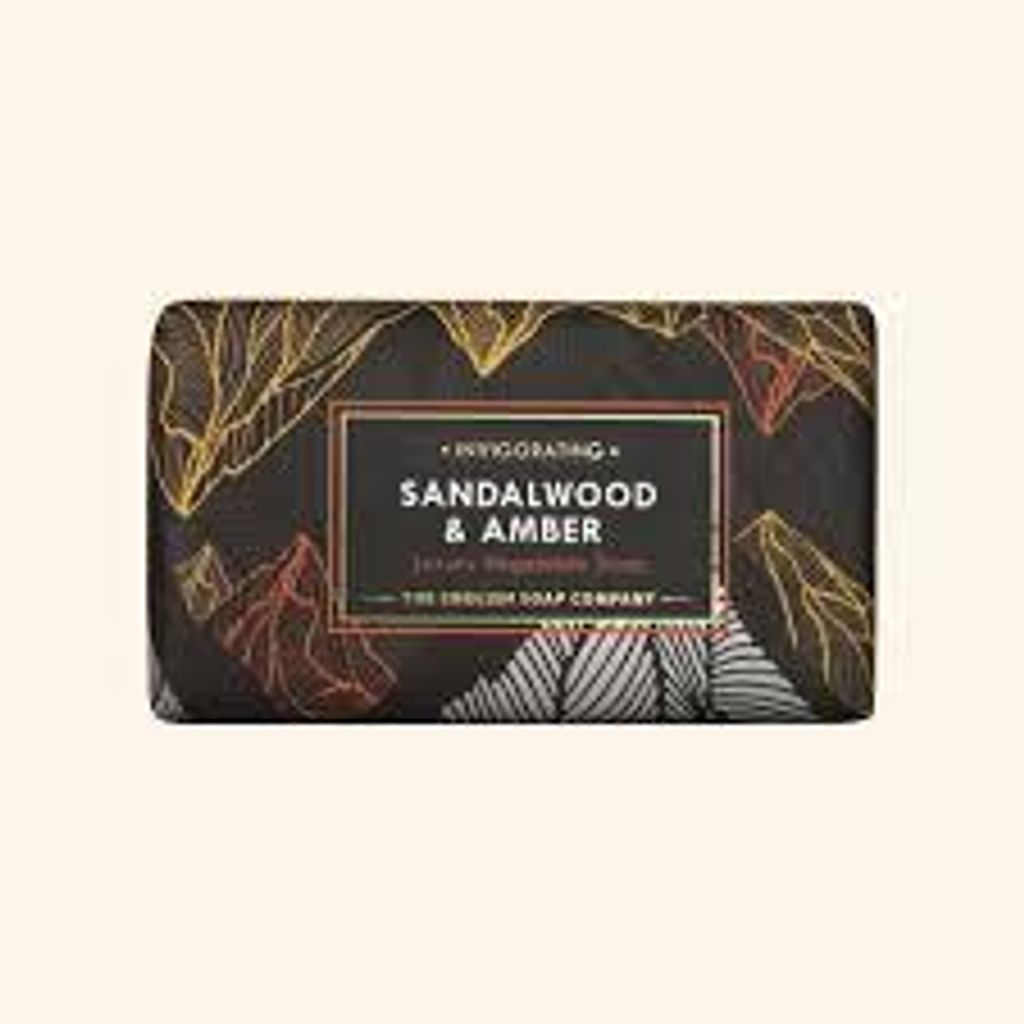 The English Soap Company Radiant Sandalwood & Amber Vegan Soap Bar 190 g