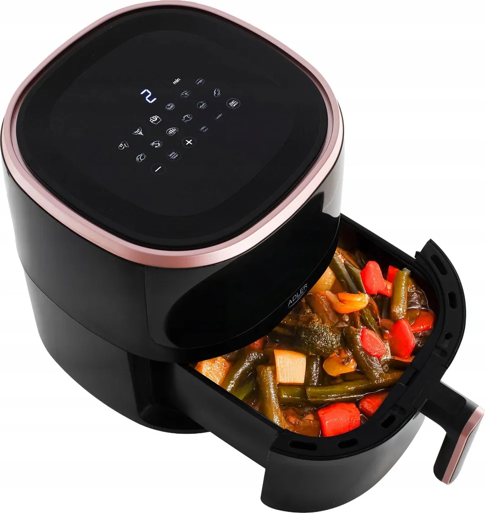 Adler AD 6322 Friggitrice Aria 5L - Ideale per Famiglie - Touch LED