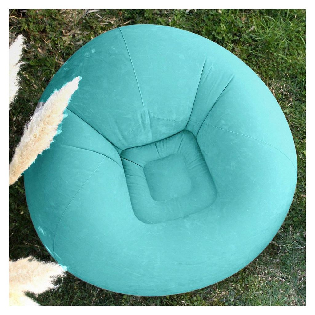 Aufblasbarer Outdoor-Sessel, 100 x 100 cm, Türkis, 100% beflocktes PVC, Kollektion Jardin Costa