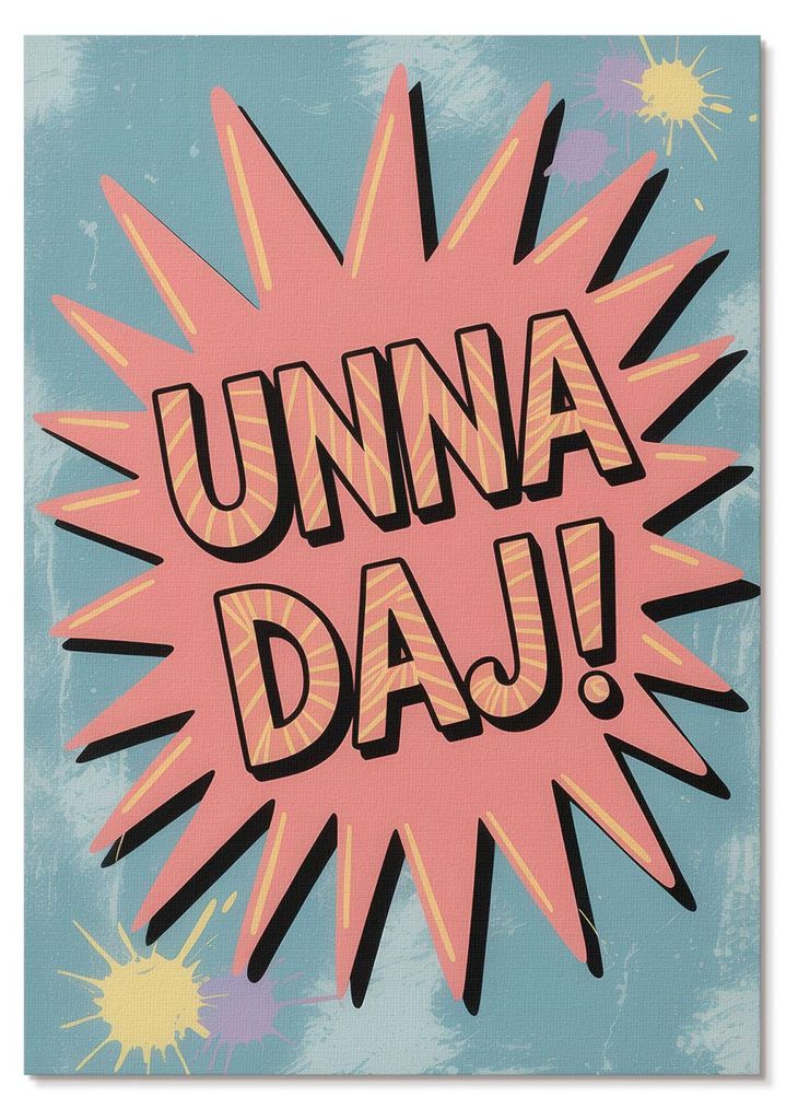POSTER - 42x59 cm (A2) - Bright Room - Dynamische Farben und kontrastreiche Schrift - Wandbild für Wohnzimmer Schlafzimmer & Flur, Modernes Poster...
