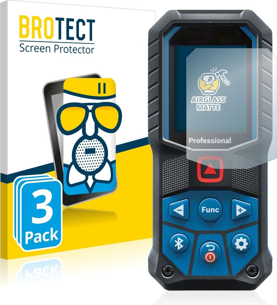 3x BROTECT Entspiegelungs Schutzglas für Bosch GLM 50-27 C/ 50-25 G Schutzfolie Panzer Folie Glas Display Schutz matt