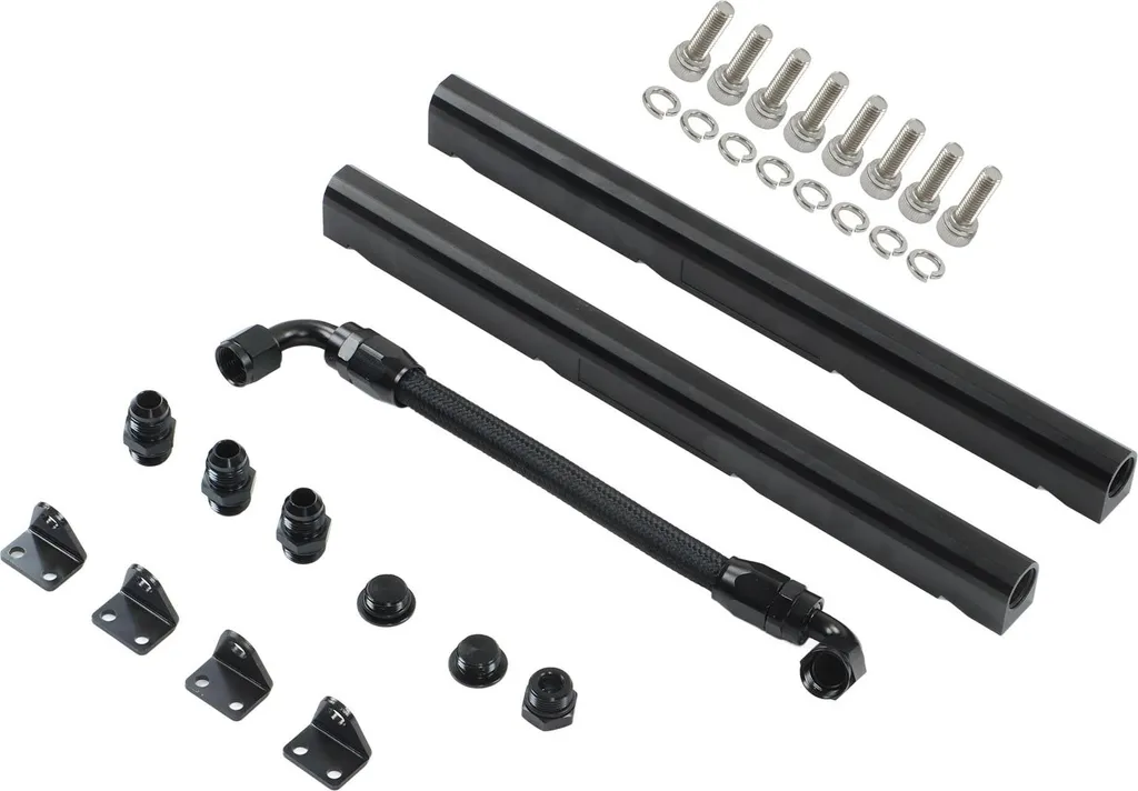 Kit distribution carburant EFI 8AN LS1 LS6 en aluminium noir haute performance