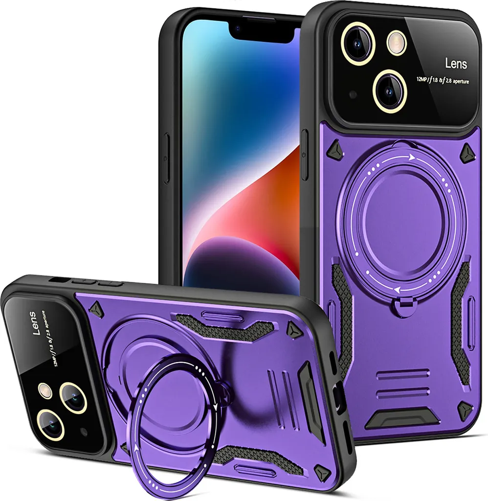 Migliore Cover iPhone 14 Armour Viola MagSafe | Protezione Doppio Strato
