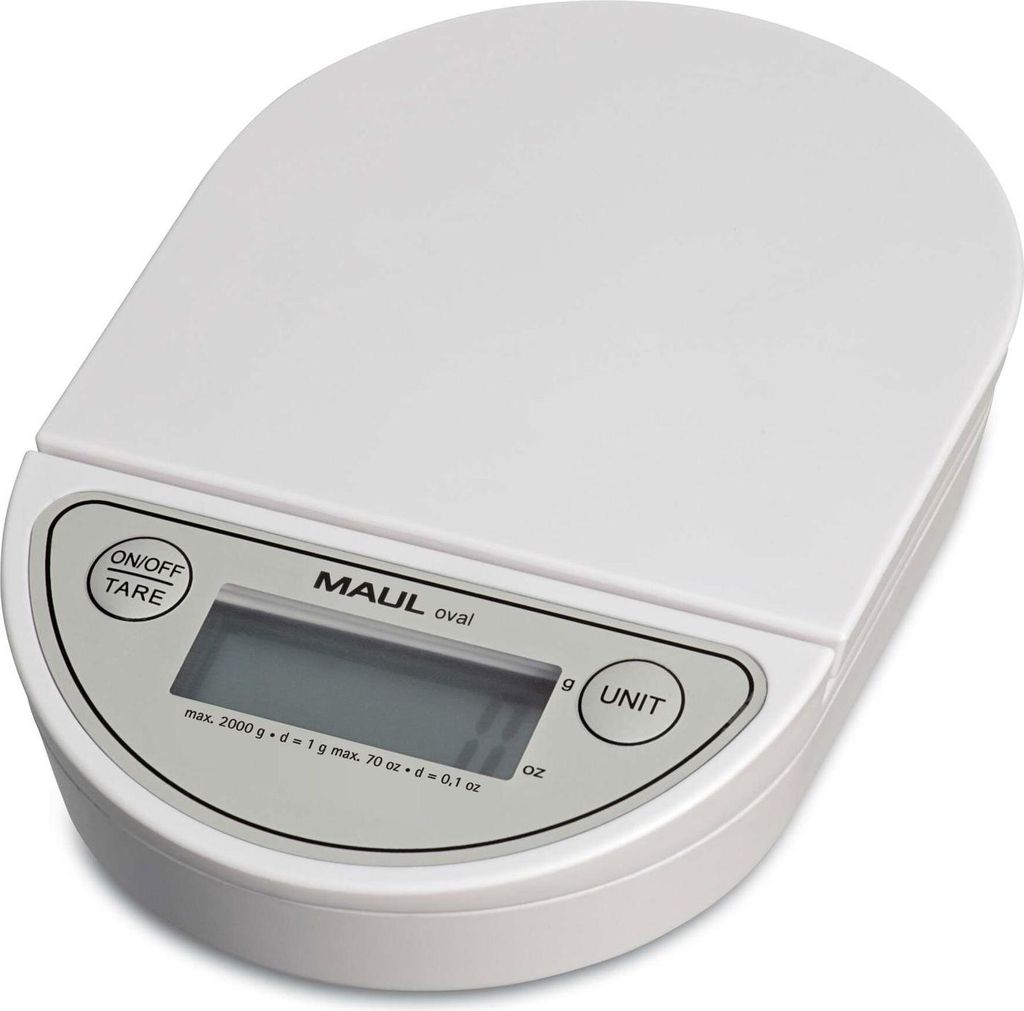 MAUL Briefwaage MAULoval 2 kg Batterie weiß