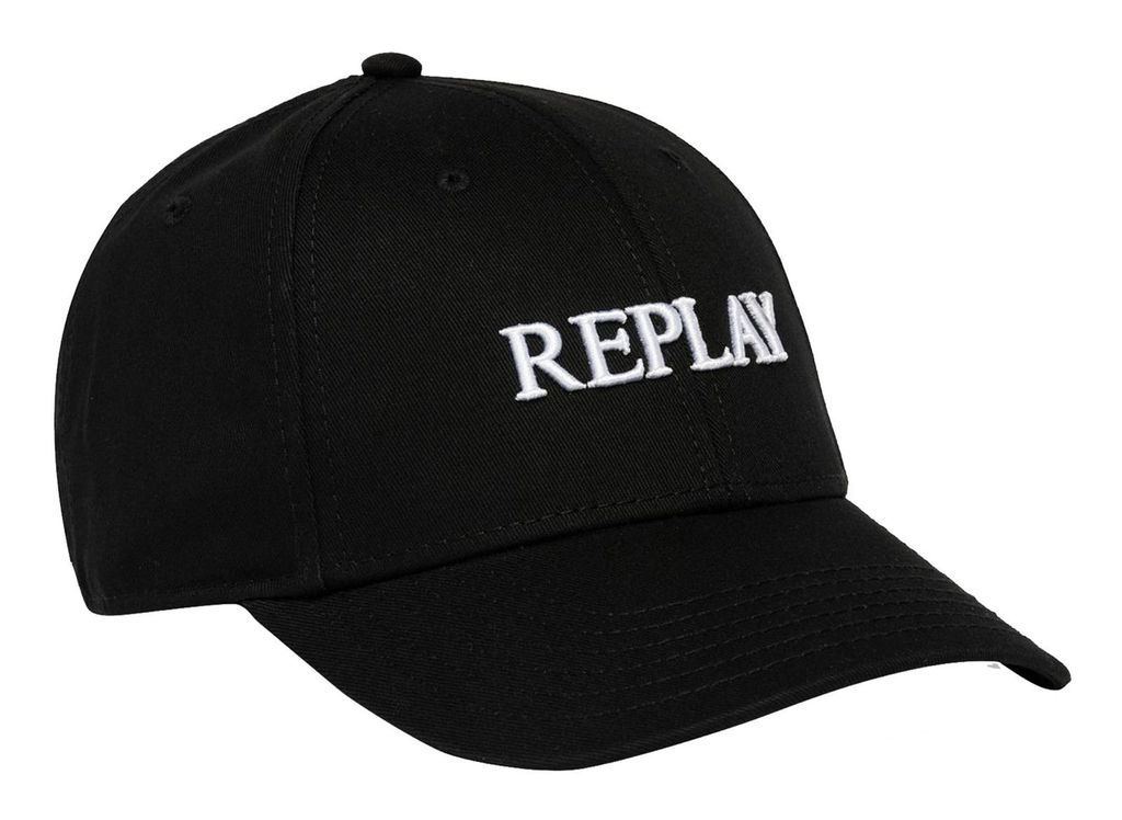 REPLAY Cap Black / White schwarz