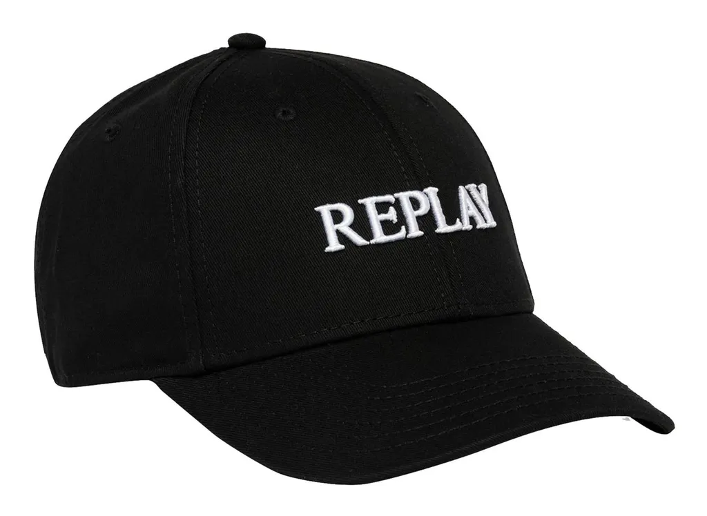 Casquette REPLAY Cap Black / White noir - Casquette de Marque Tendance