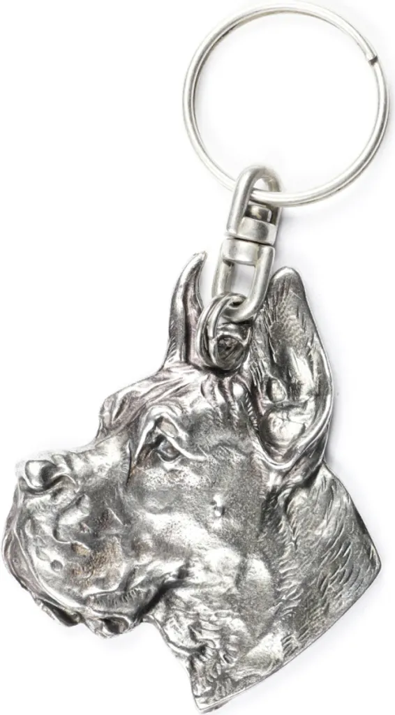Alano I Ciondolo Argentato Art-Dog | Ornamento Borsa e Zaino Artigianale