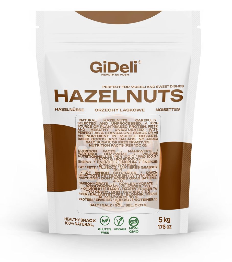 Haselnüsse 5kg Geschält Ungesalzen Ganze Naturbelassen Rohkost Backzutat GiDeli