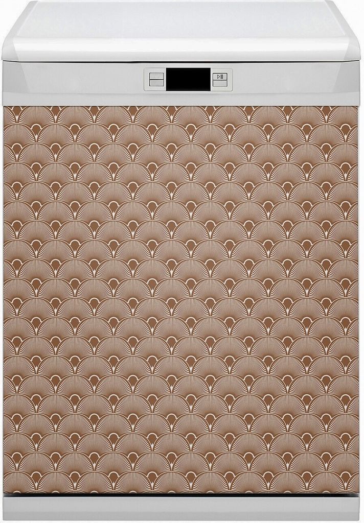 Geschirrspüle Magnet für Spülmaschine Magnetmatte Küche Magnete Dekorative 60x80 cm - Art Deco -Stil