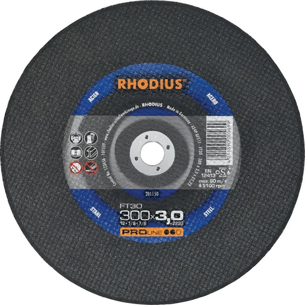 Disco da Taglio Rhodius FT30 350x4x20 mm per Acciaio e Ghisa - Offerta