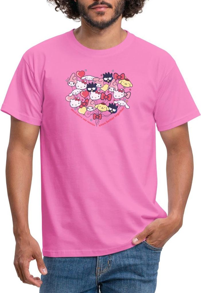 Spreadshirt Hello Kitty And Friends Ballons Männer T-Shirt, M, Pink