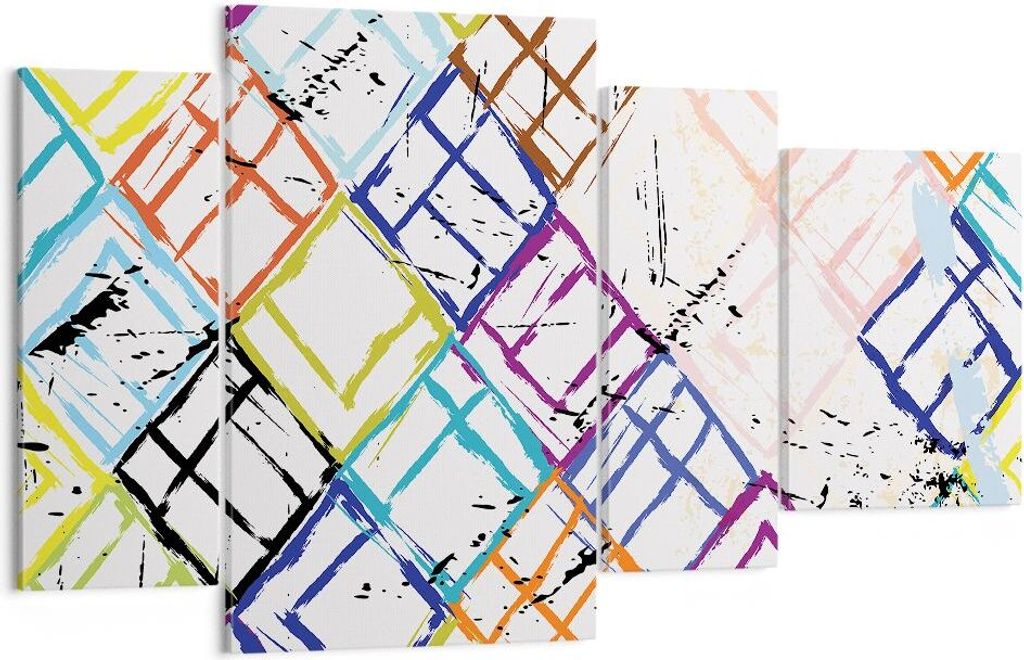 Bild auf Leinwand - Leinwandbild - Abstraktion modern - 120x70cm - Wand Bild - Wanddeko - Leinwanddruck - Bilder - Kunstdruck - Wanddekoration - Le...