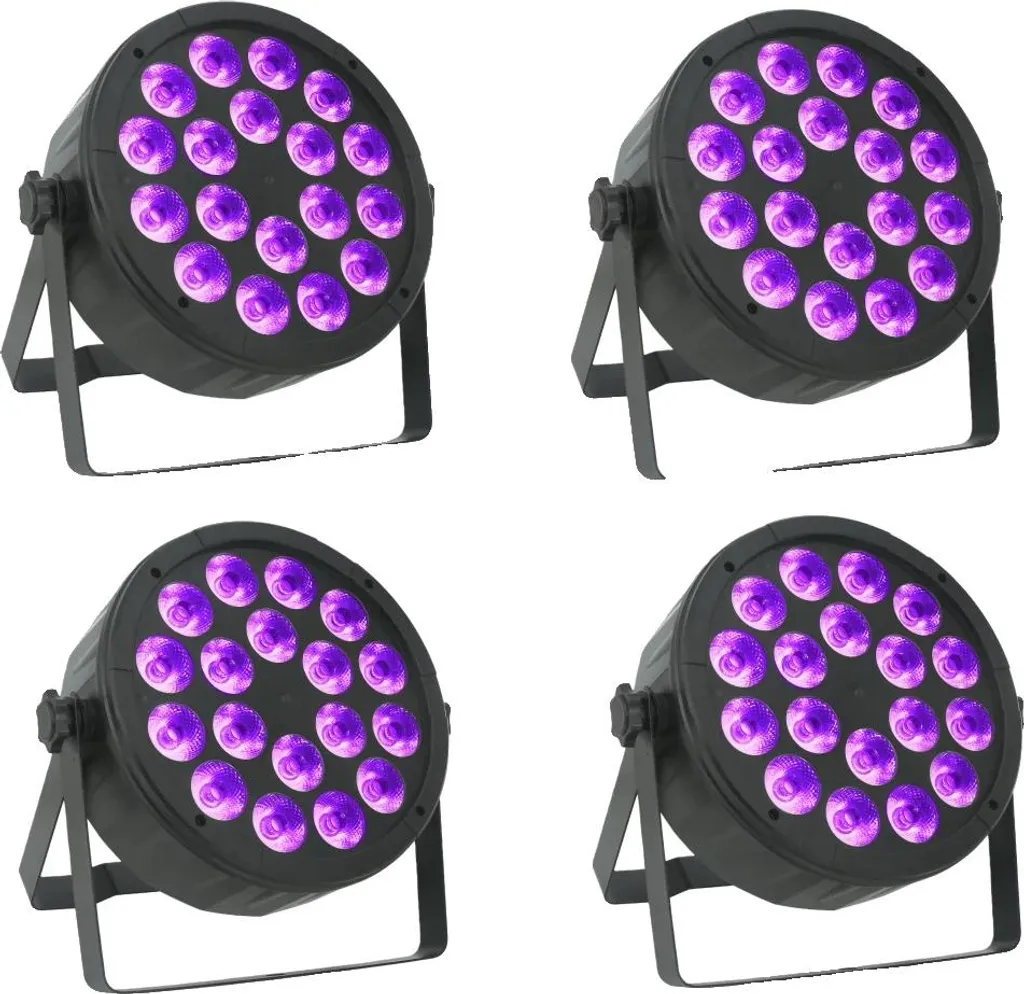 Spot LED Par 18x12W RGBW Haute Luminosité 82000 Lumens Installation Facile