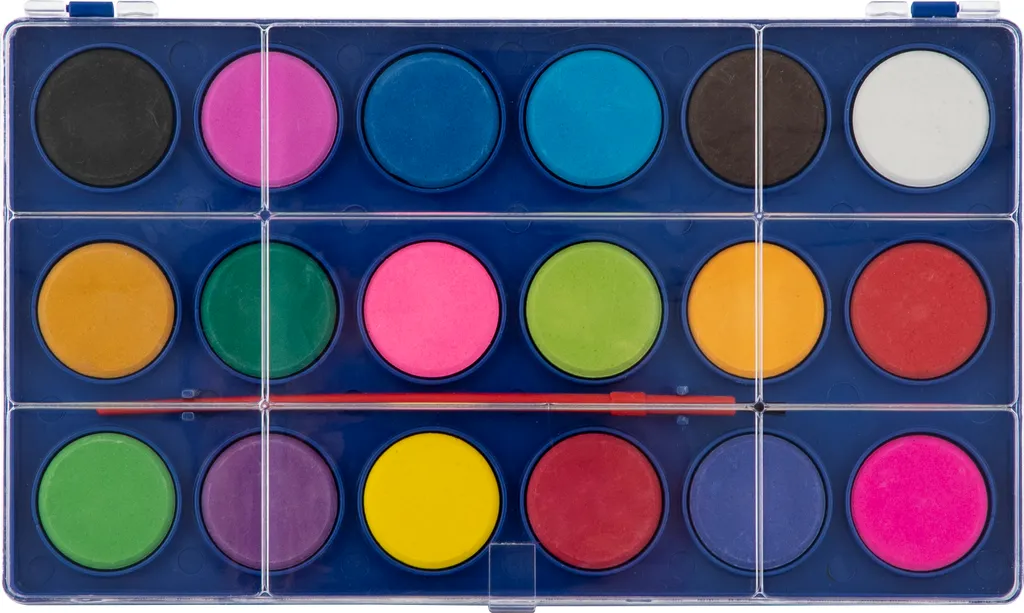 Boîte de peinture aquarelle 18 nuances et pinceau pour artistes amateurs
