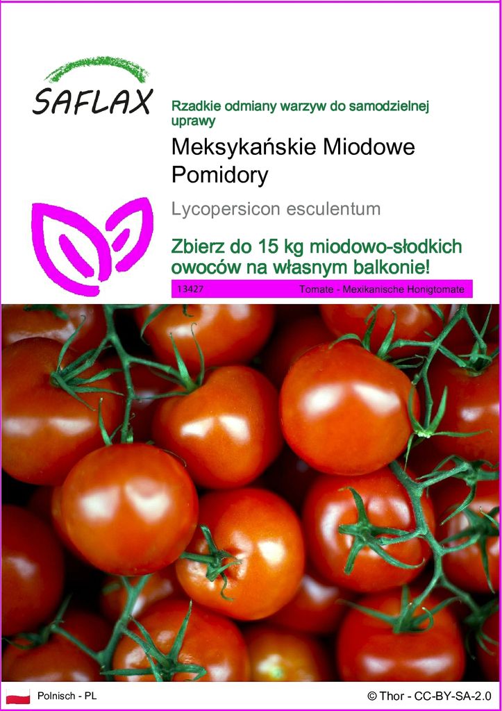 SAFLAX - Meksykańskie Miodowe Pomidory - 10 Nasiona - Zdjęcie produktu 