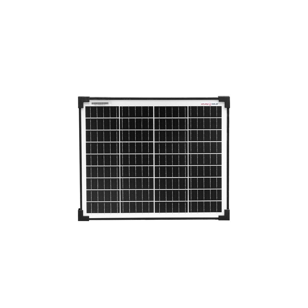 enjoy solar® Solarpanel monokristallines Solarmodul 20W 12V Produktbild 