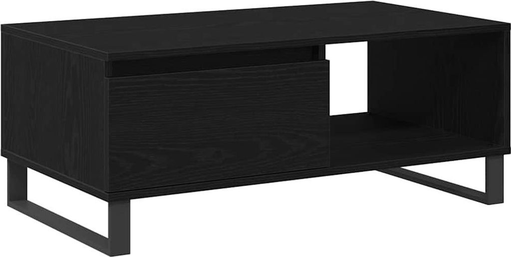 Couchtisch Schwarz Eichen-Optik 90 x 50 x 36,5 cm Holzwerkstoff