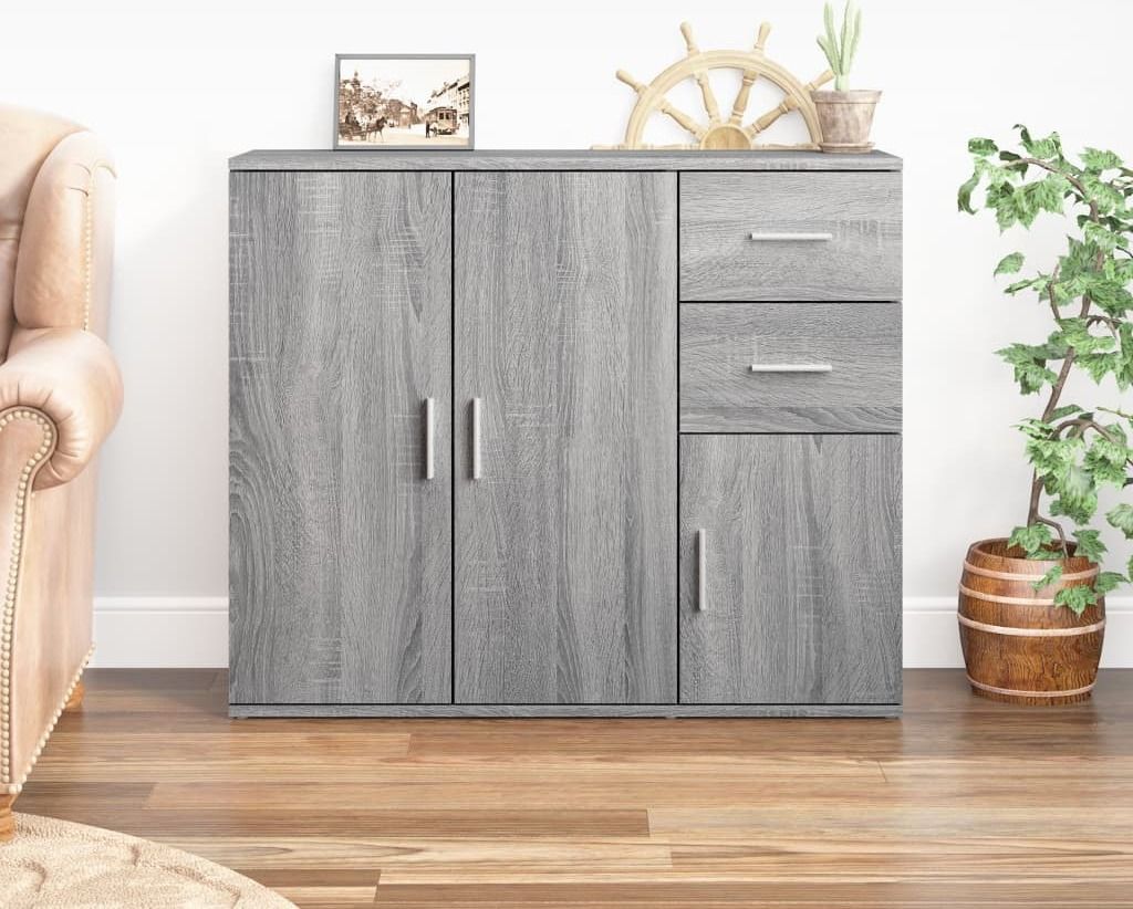 vidaXL Kredens szary Sonoma 91x29,5x75 cm Materiał Zdjęcie produktu 