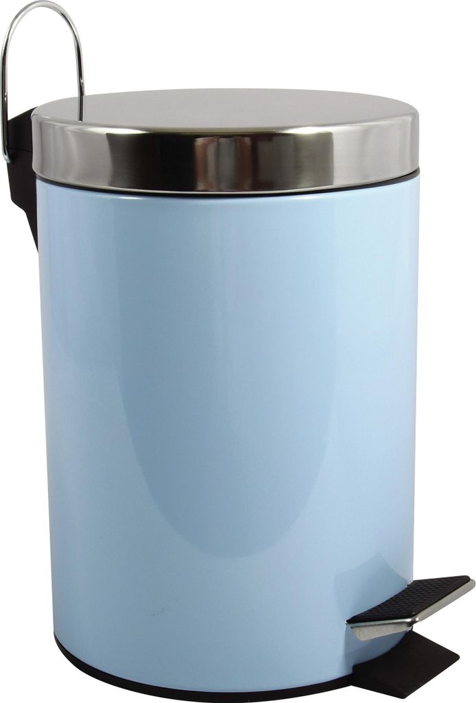 MSV Treteimer fur Bad/Toilette - pastellblau - 3 Liter - 17 Produktbild 