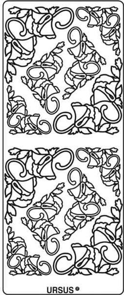 Hologramm-Kreativsticker 10x23cm Motiv 46 VE=5 Stück gold
