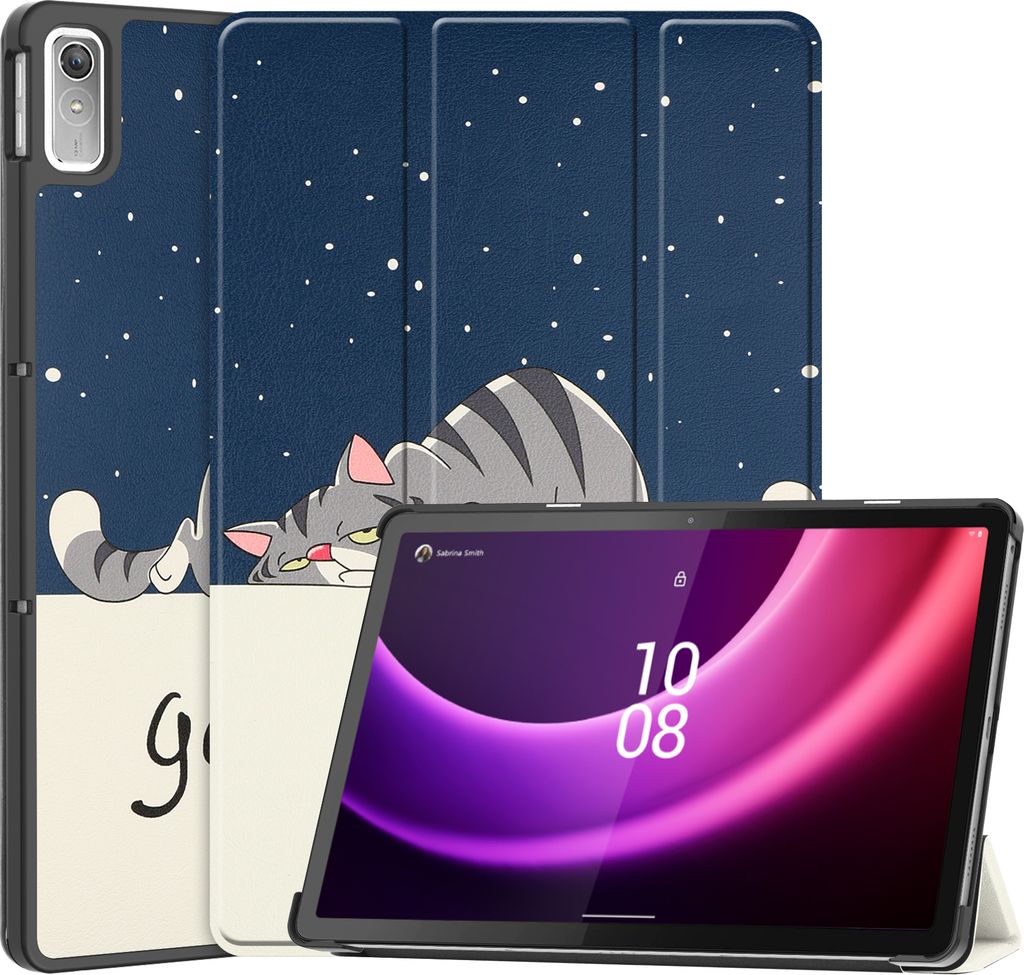 Case2go - Hülle kompatibel mit Lenovo Tab P11 2nd Gen (2022) - 11.5 inch - Mit AutoWake-Funktion TPU Tablet Case Schutzhülle - Good Night
