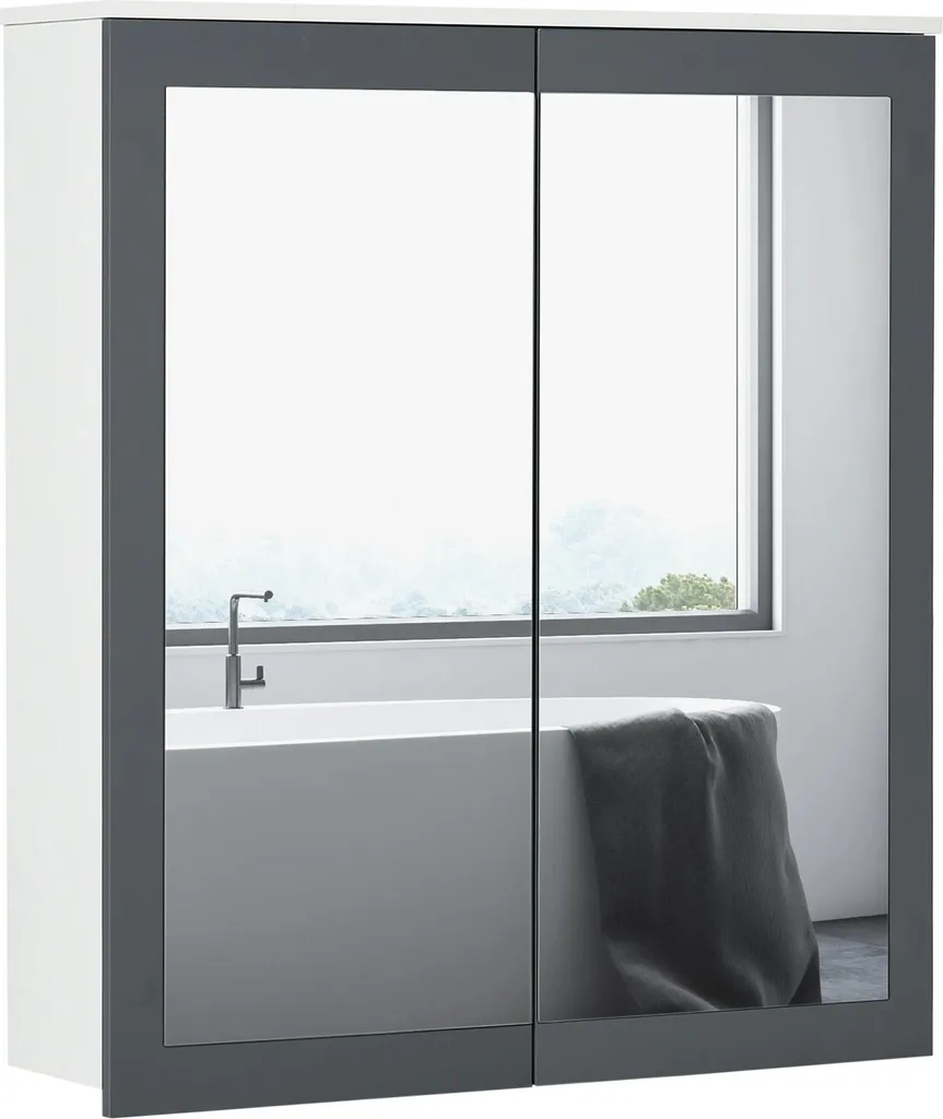 Armoire à miroir grand format 120 cm design contemporain en verre