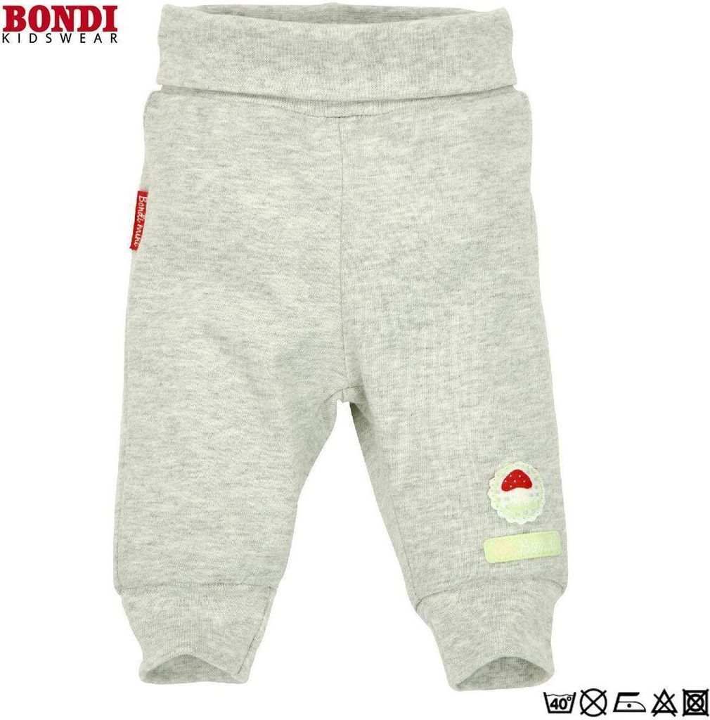 BONDI KIDSWEAR Laufhose „Made with love“ – Baby Laufhose für Jungs grau-62