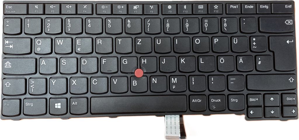 DEUTSCHE - Tastatur mit Trackpoint kompatibel für LENOVO IBM ThinkPad Edge E470 (20H1007XGE)