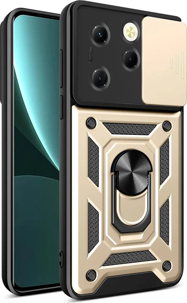 Custodia di Lusso Oro per Infinix Hot 40 Pro e Tecno Spark 20 Pro