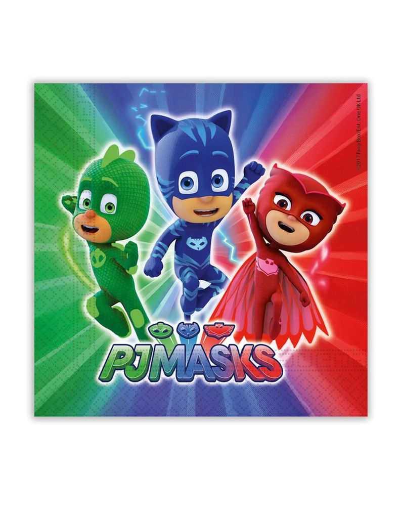 PJ Masks Trio Serviette 20 Stk 33x33 cm Produktbild 