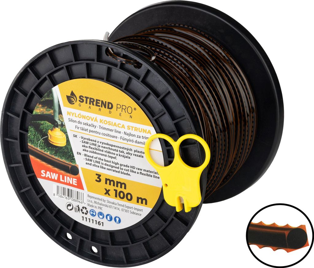 Mähfaden SawLine, 3 mm, L-100 m, gezahnt
