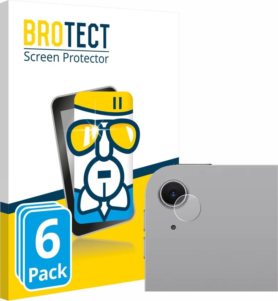 6x BROTECT Schutzglas für Apple iPad Air 11" M3 2025 (NUR Kameraschutz) Schutzfolie Panzer Folie Glas Display Schutz klar