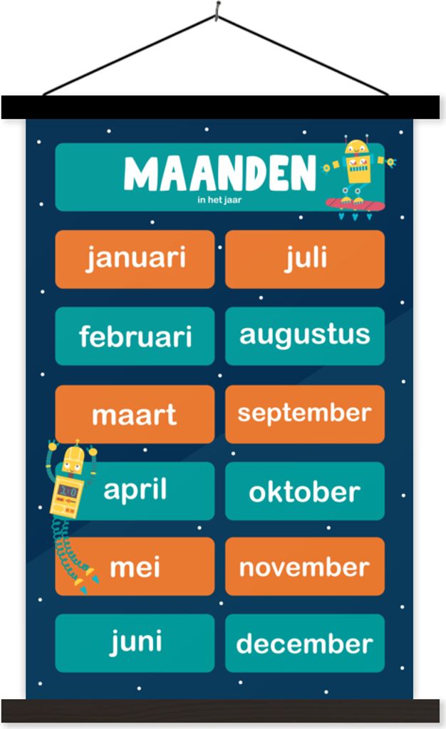 MuchoWow® Textilposter Kinderzimmer - Erzieherisch - Monate Produktbild 