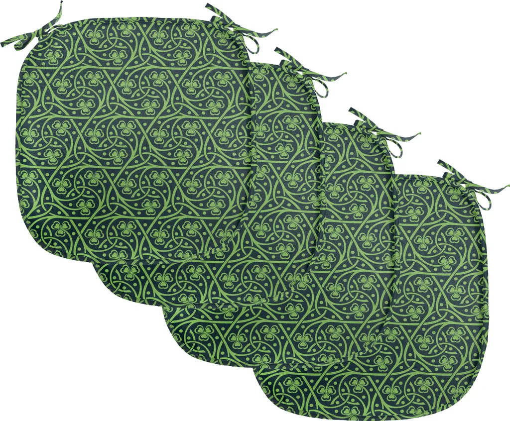 ABAKUHAUS Irlanda Mappa Federa Fodera Cuscino, L'Isola di Smeraldo Foglie, Copricuscino Quadrato Decorativo, 40 cm x 40 cm, Bianco e Multicolore