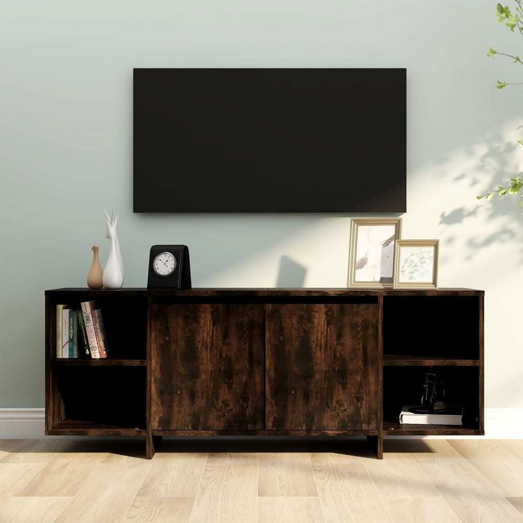 "2026 Promotion" TV-Schrank - TV-Lowboard - Räuchereiche 130x35x50 cm Holzwerkstoff - TV-Regal CC27656