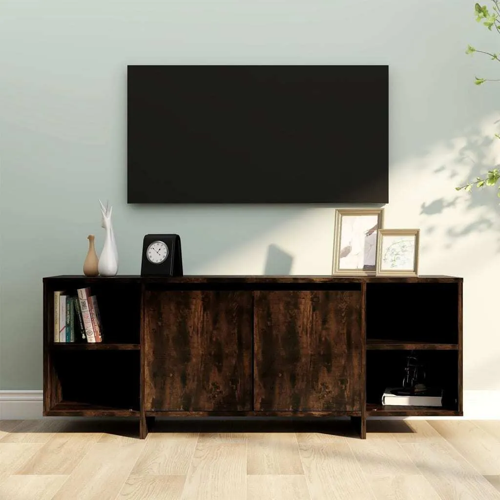 Maison Exclusive - Mobile TV in rovere affumicato 130x35x50 cm Materiale ligneo