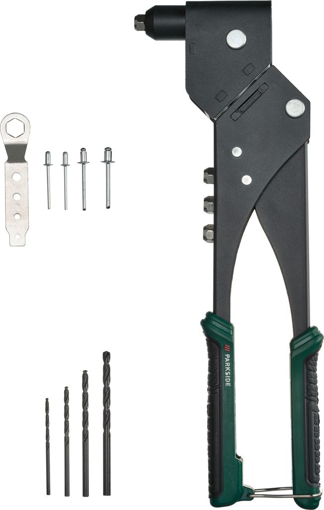 PARKSIDE® Blindnietzangen-Set, mit 360° drehbarem Nietkopf Produktbild 
