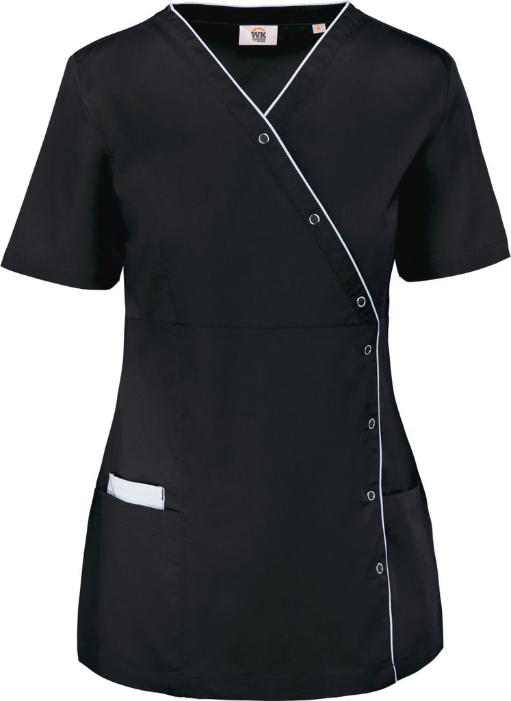 WK. Designed To Work Damenkittel aus Baumwollpolyester mit Druckknöpfen