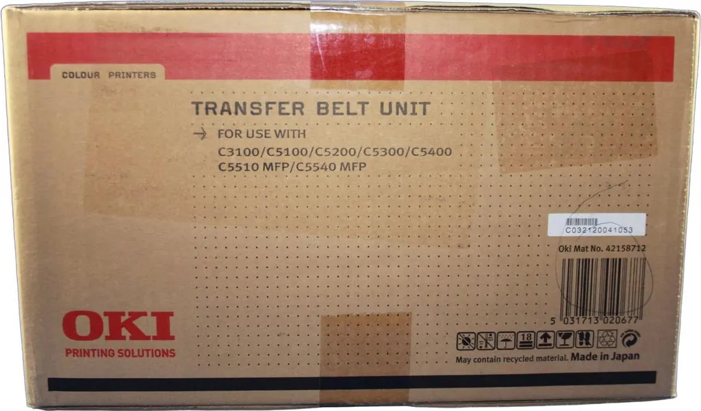 Bande de Transport OKI 42158712 pour C3100 - Courroie 50000 Pages
