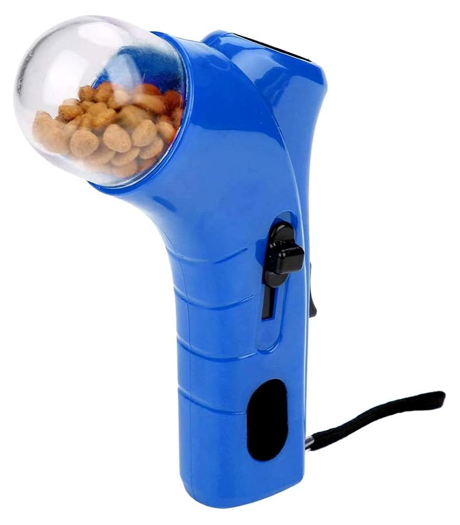 Snack Launcher für Haustiere, Interaktives Futterkatapult für Hunde und Katzen Training, Blau