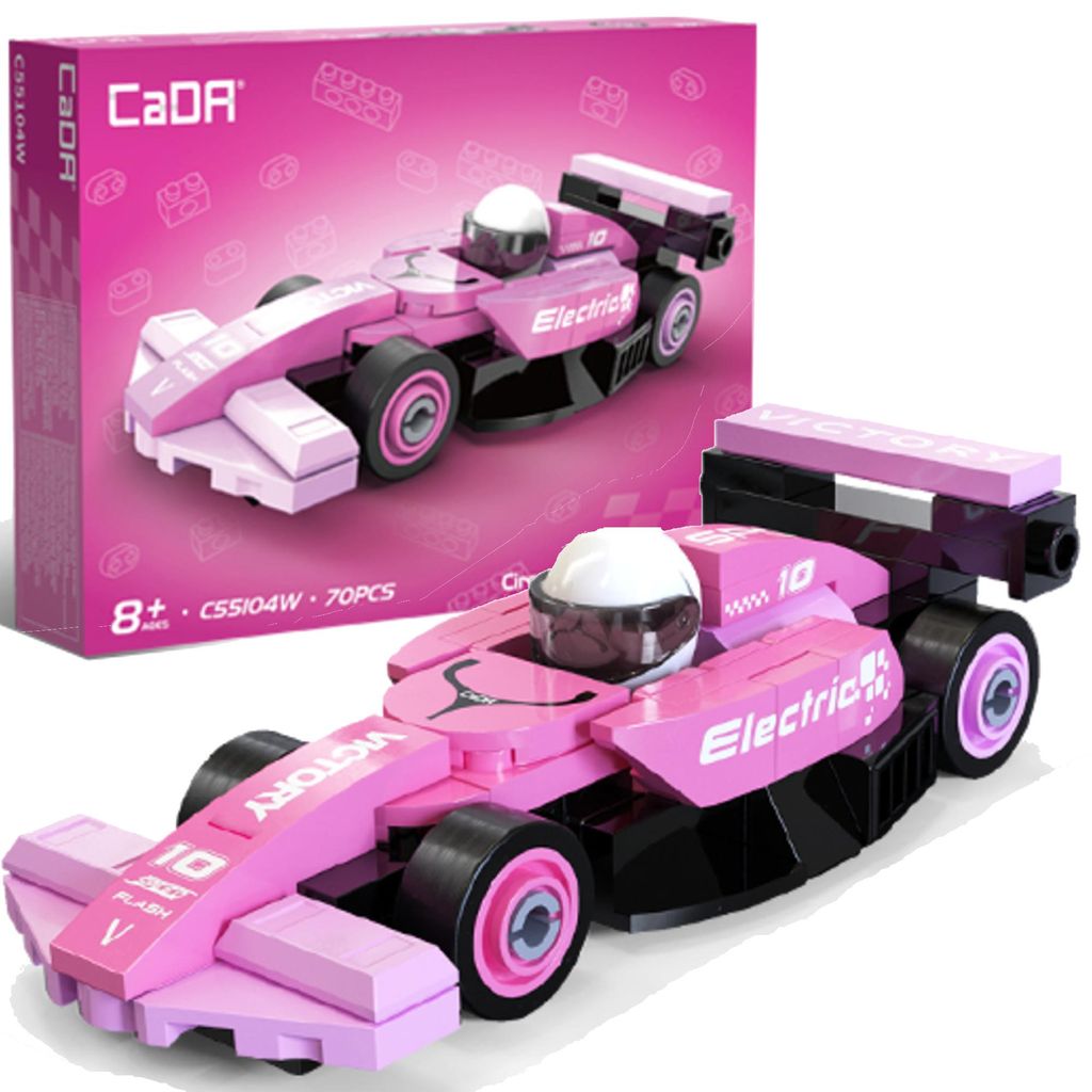 CaDA-Bausteine: Rennwagen „Circuit Racing Car Pink“, 70 Teile
