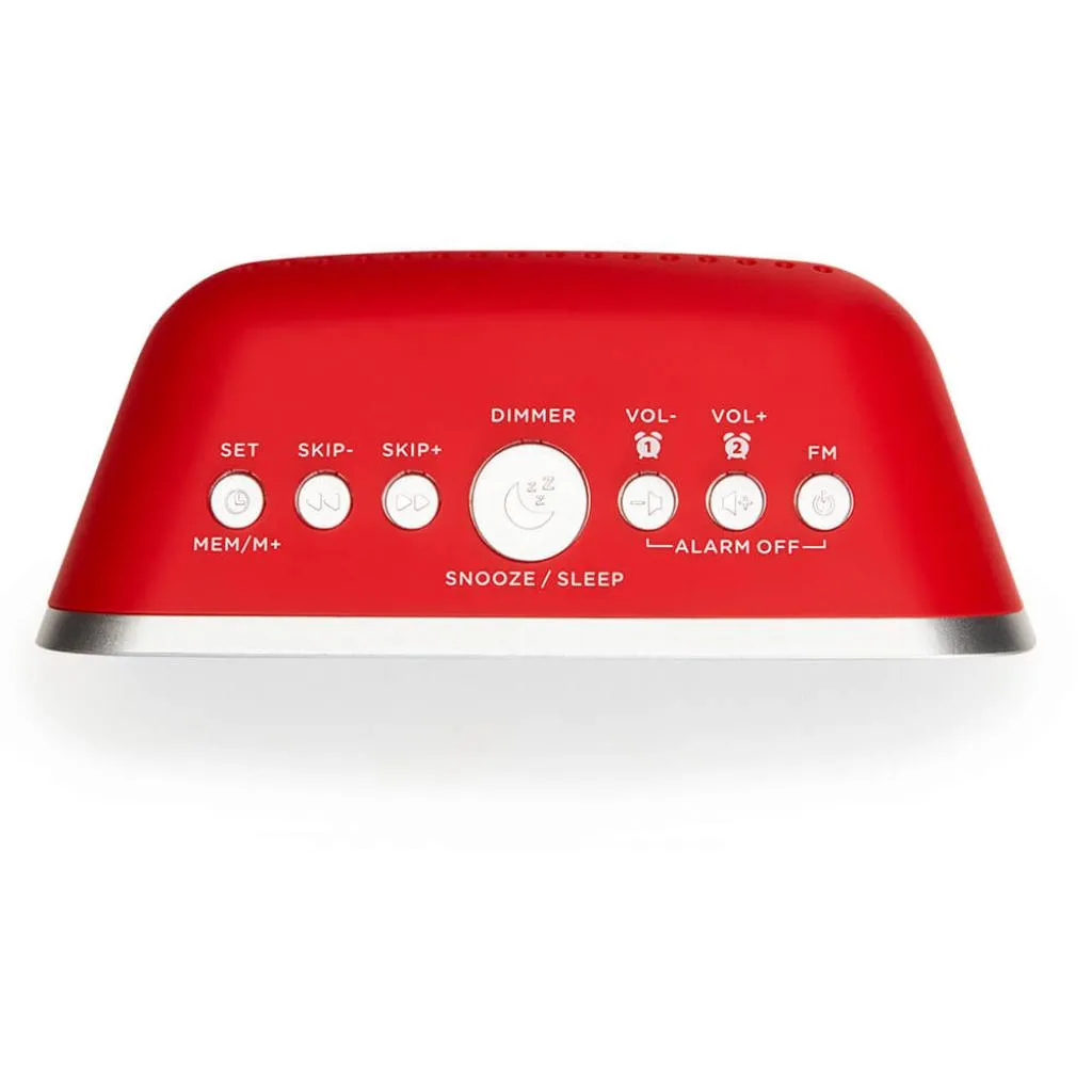 Réveil double alarme rouge avec port USB de charge et affichage LED clair - 3