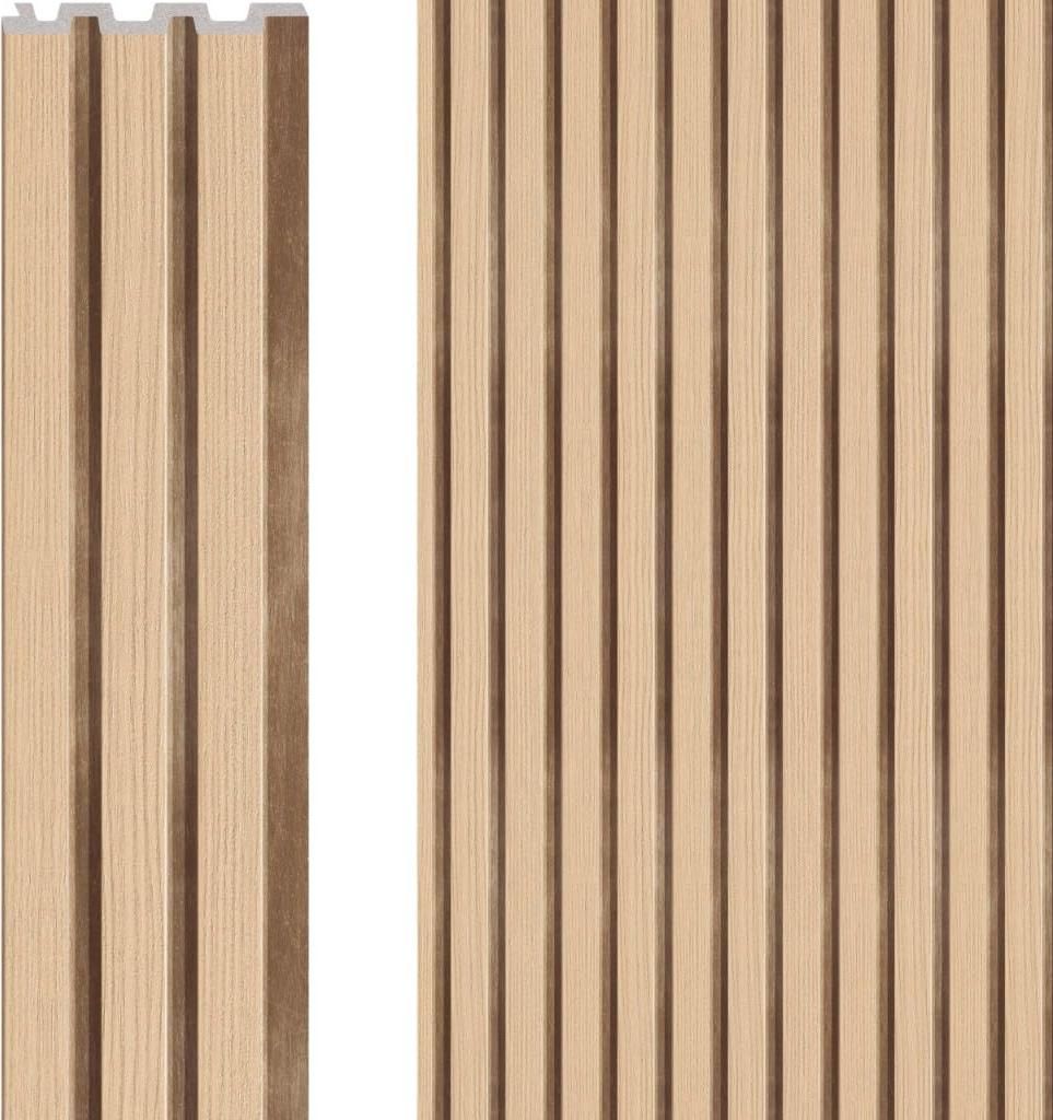 VOX Lamellenwand LINERIO - 3D MDF Wandpaneel - Akustikplatte - 2,65m x 16 - M-LINE - Natur