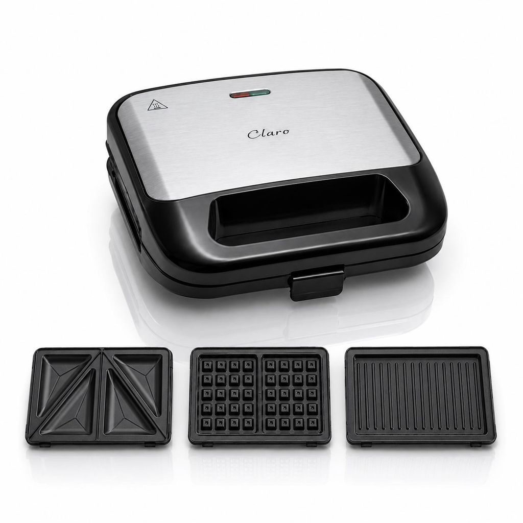 Sandwichmaker 3 in 1, 1000 W, Waffeleisen & Kontaktgrill Produktbild  KI-generiertes Bild