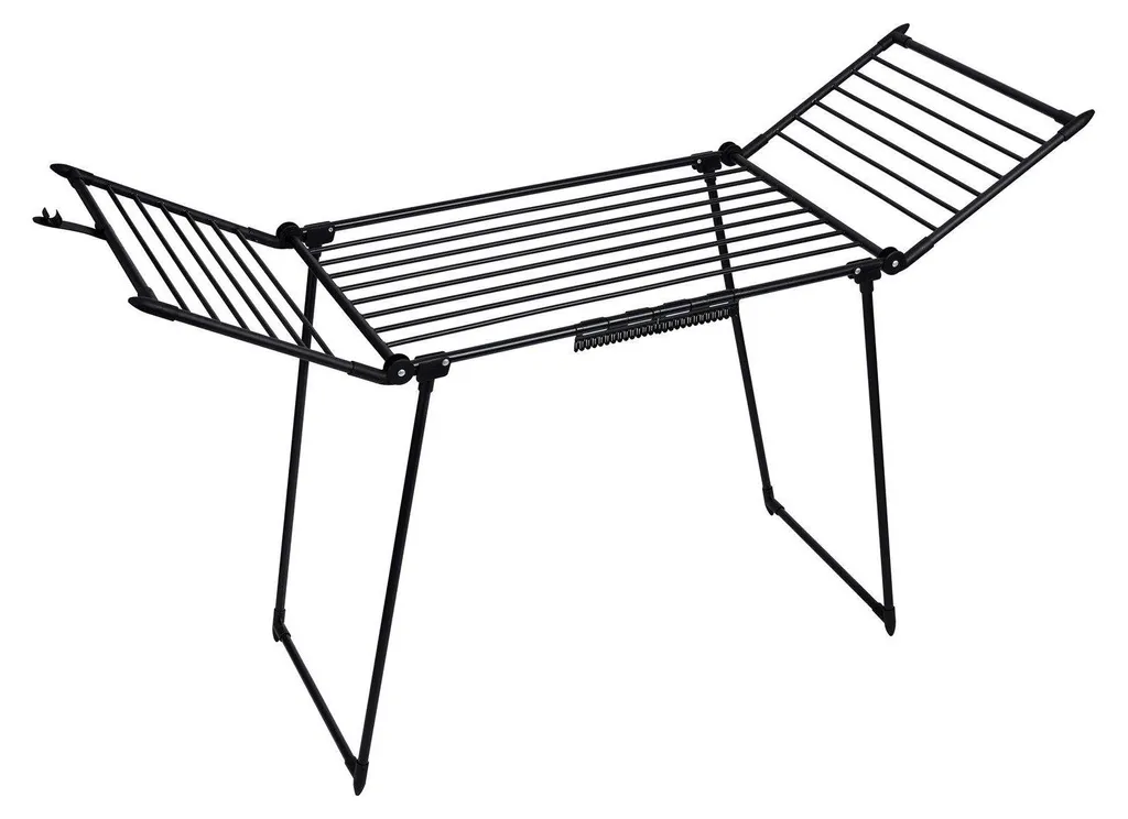 Séchoir à linge pliable AMALFI noir - Étendoir intérieur et extérieur
