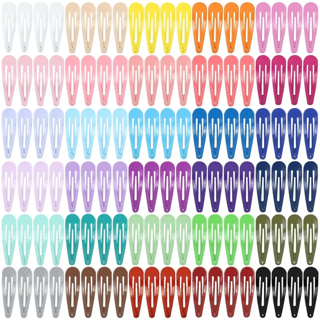 Barrettes Cheveux en Métal Noir 5,1 cm - Lot de 120 Pinces Plates Bobby Pins